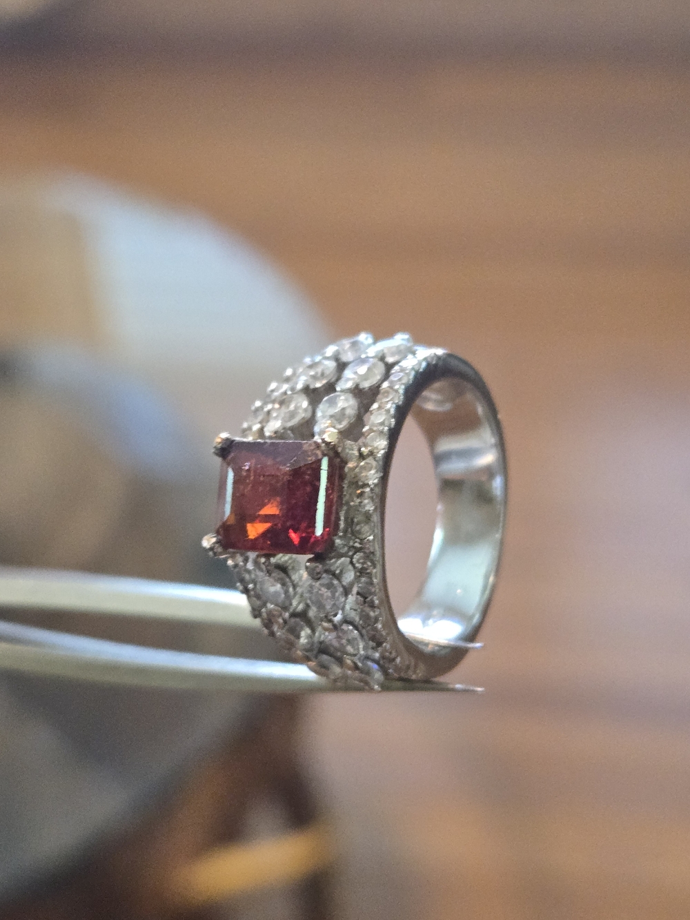 Red Garnet-pyrope Statement Ring